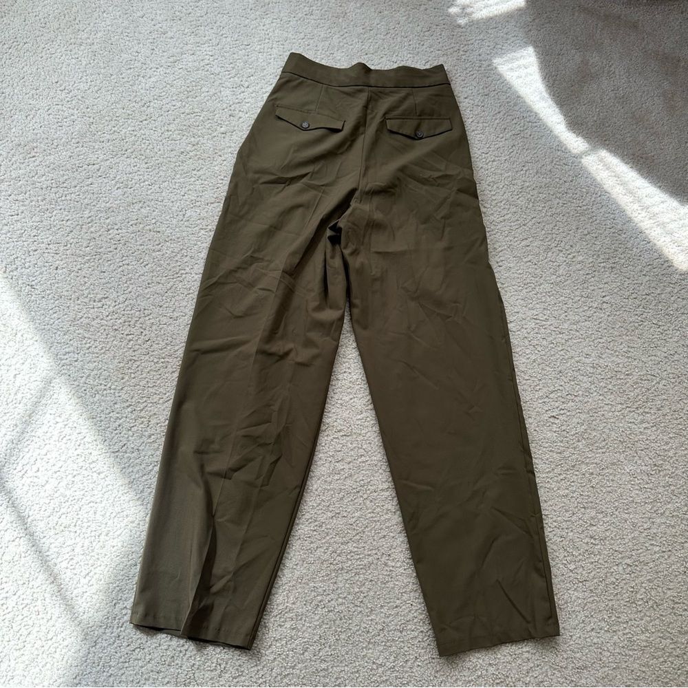 Zara dark Tan/ slightly Green slouchy trousers - Picture 15 of 16